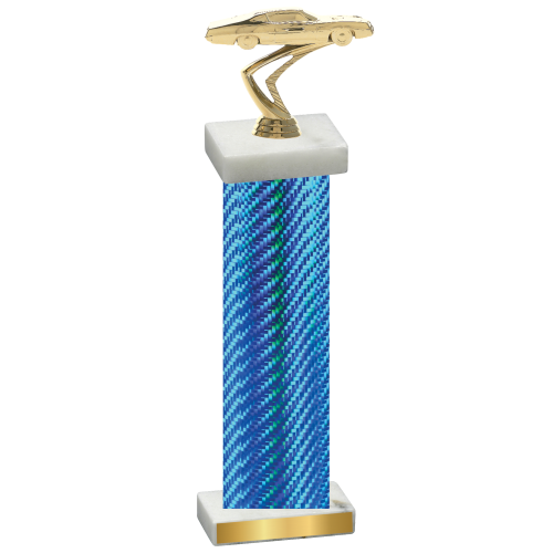 Single Blue Carbon Fiber Cars Trophy