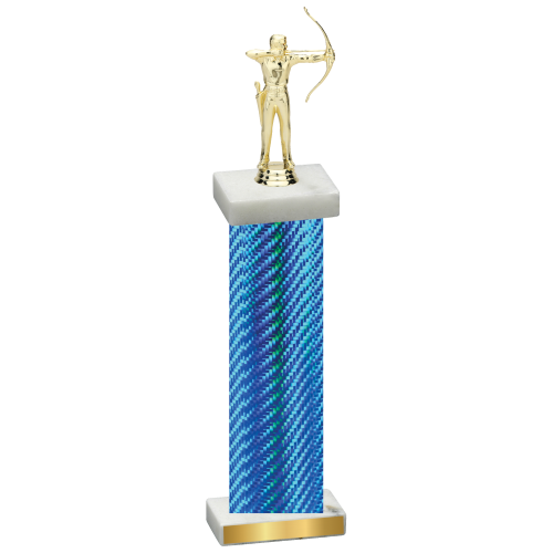 Single Blue Carbon Fiber Archery Trophy