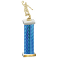 Single Blue Carbon Fiber Basketball Trophy
