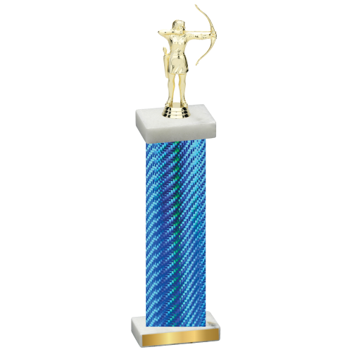 Single Blue Carbon Fiber Archery Trophy