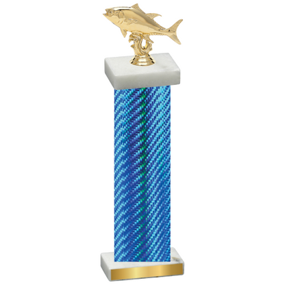 Single Blue Carbon Fiber Fishing Trophy