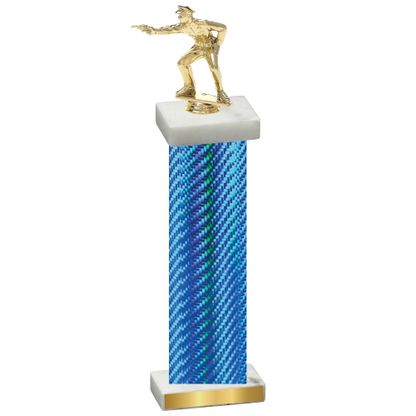 Single Blue Carbon Fiber Shooter Trophy