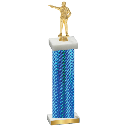 Single Blue Carbon Fiber Shooter Trophy