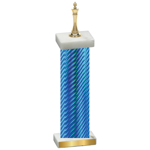 Single Blue Carbon Fiber Chess Trophy