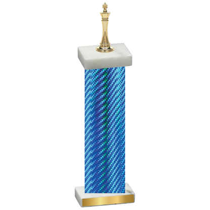 Single Blue Carbon Fiber Chess Trophy