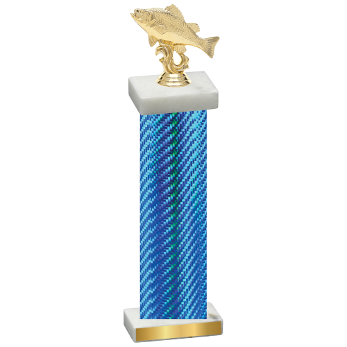 Single Blue Carbon Fiber Fishing Trophy