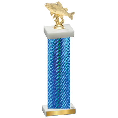 Single Blue Carbon Fiber Fishing Trophy