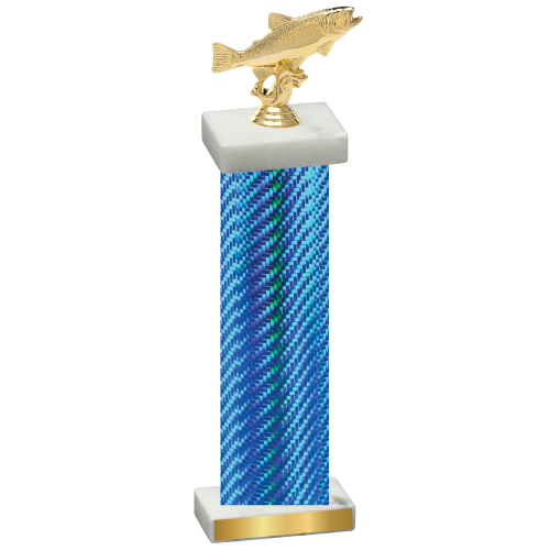 Single Blue Carbon Fiber Fishing Trophy