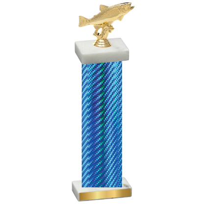 Single Blue Carbon Fiber Fishing Trophy