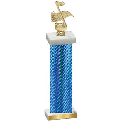 Single Blue Carbon Fiber Music Trophy