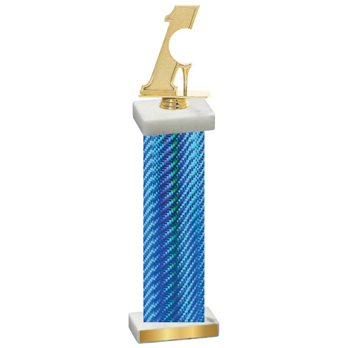 Single Blue Carbon Fiber Golf Trophy