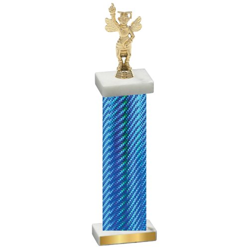 Single Blue Carbon Fiber Academics Trophy