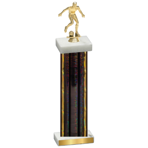 Single Black Glacier Soccer Trophy