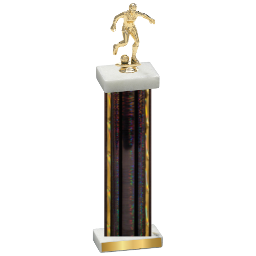 Single Black Glacier Soccer Trophy