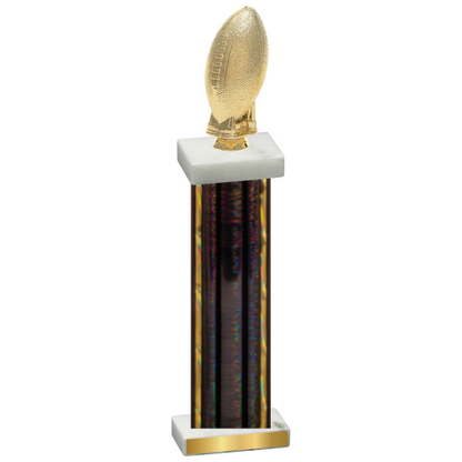 Single Black Glacier Football Trophy