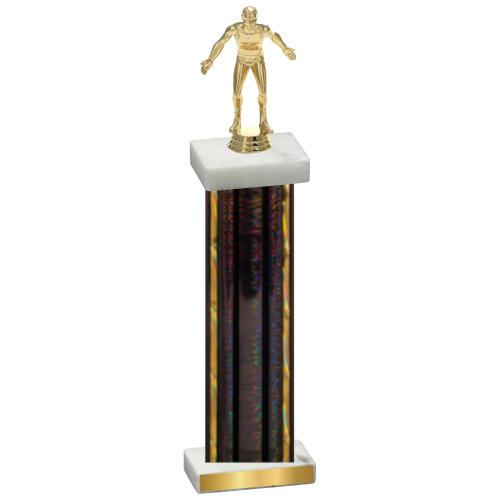 Single Black Glacier Wrestling Trophy