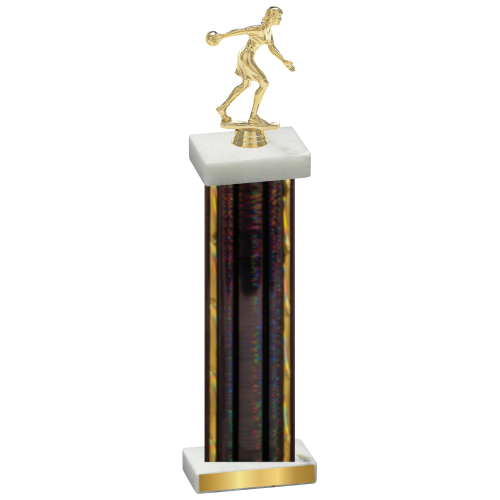 Single Black Glacier Bowling Trophy