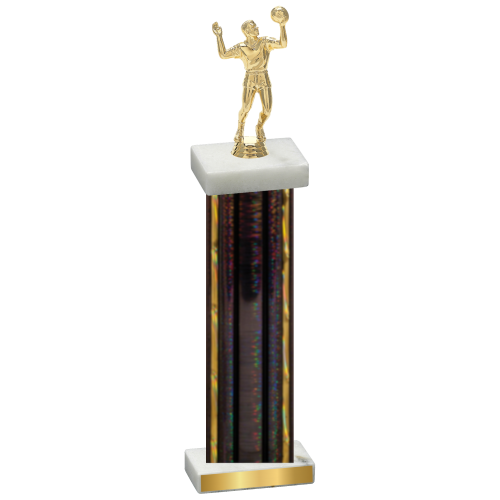 Single Black Glacier Volleyball Trophy