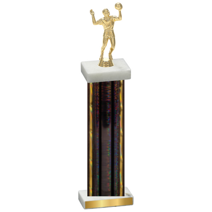 Single Black Glacier Volleyball Trophy