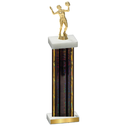 Single Black Glacier Volleyball Trophy