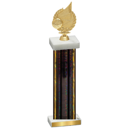 Single Black Glacier Volleyball Trophy