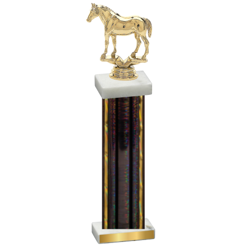 Single Black Glacier Horses Trophy