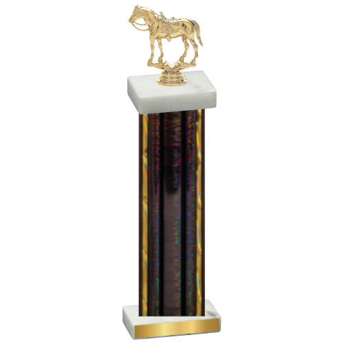 Single Black Glacier Horses Trophy