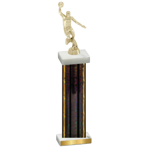 Single Black Glacier Basketball Trophy