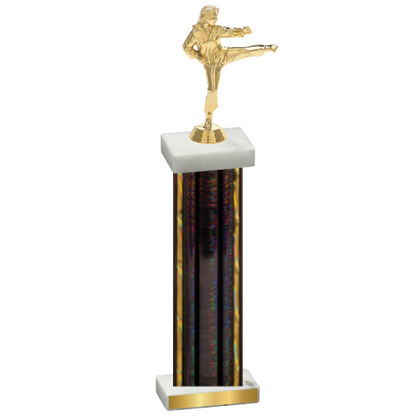 Single Black Glacier Karate Trophy