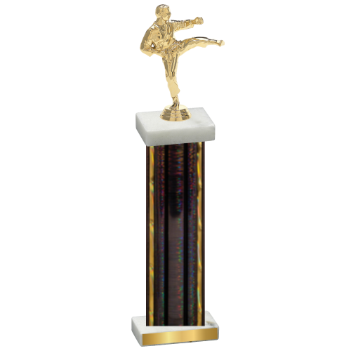 Single Black Glacier Karate Trophy