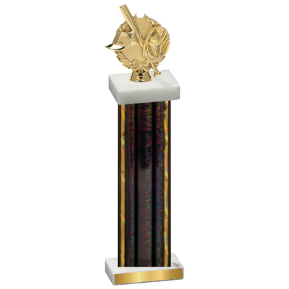 Single Black Glacier Baseball Trophy