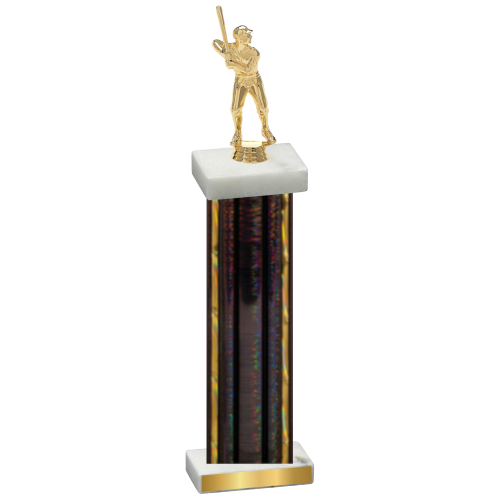 Single Black Glacier Baseball Trophy