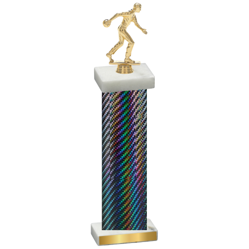 Single Black Carbon Fiber Bowling Trophy