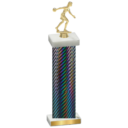 Single Black Carbon Fiber Bowling Trophy