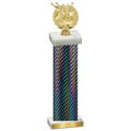 Single Black Carbon Fiber Bowling Trophy