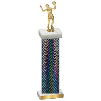 Single Black Carbon Fiber Volleyball Trophy