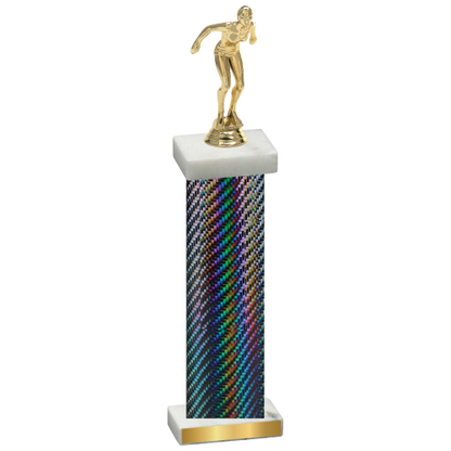 Single Black Carbon Fiber Tennis Trophy