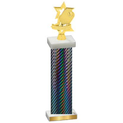 Single Black Carbon Fiber Pickleball Trophy