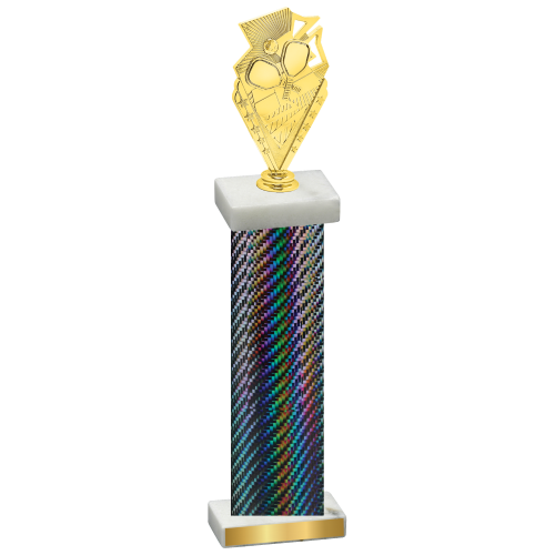 Single Black Carbon Fiber Pickleball Trophy