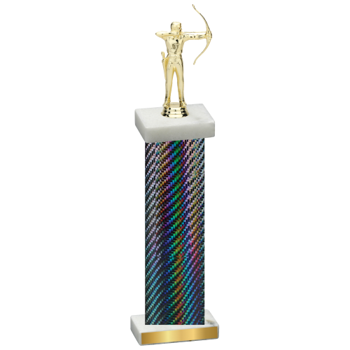 Single Black Carbon Fiber Archery Trophy