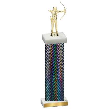 Single Black Carbon Fiber Archery Trophy