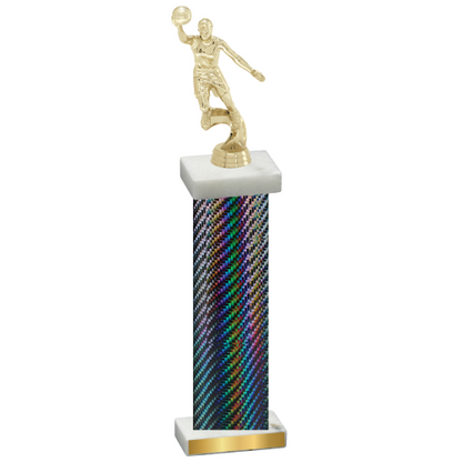 Single Black Carbon Fiber Basketball Trophy