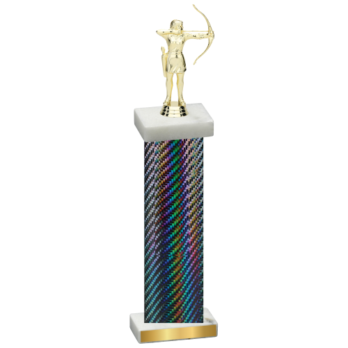 Single Black Carbon Fiber Archery Trophy