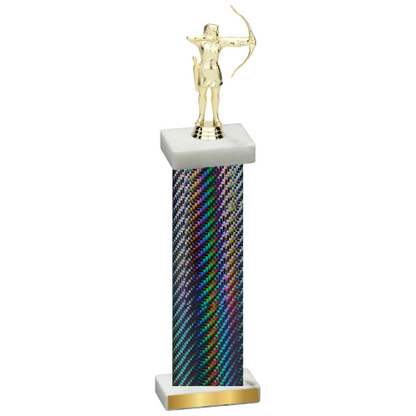 Single Black Carbon Fiber Archery Trophy