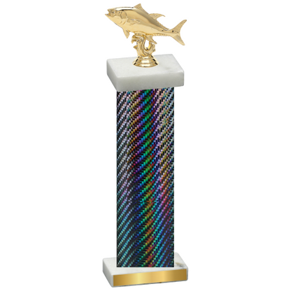 Single Black Carbon Fiber Fishing Trophy