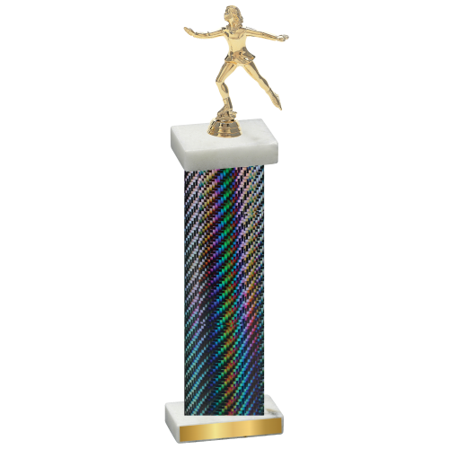 Single Black Carbon Fiber Skater Trophy