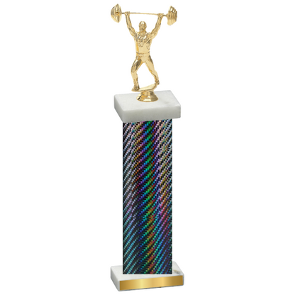 Single Black Carbon Fiber Weights Trophy