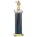 Single Black Carbon Fiber Holiday Trophy