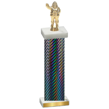 Single Black Carbon Fiber Holiday Trophy