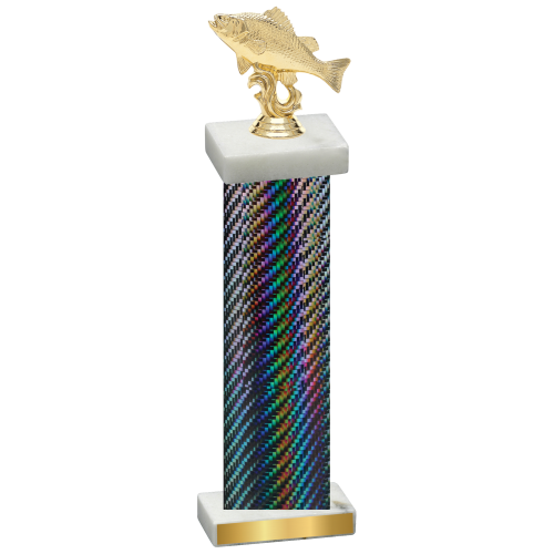 Single Black Carbon Fiber Fishing Trophy